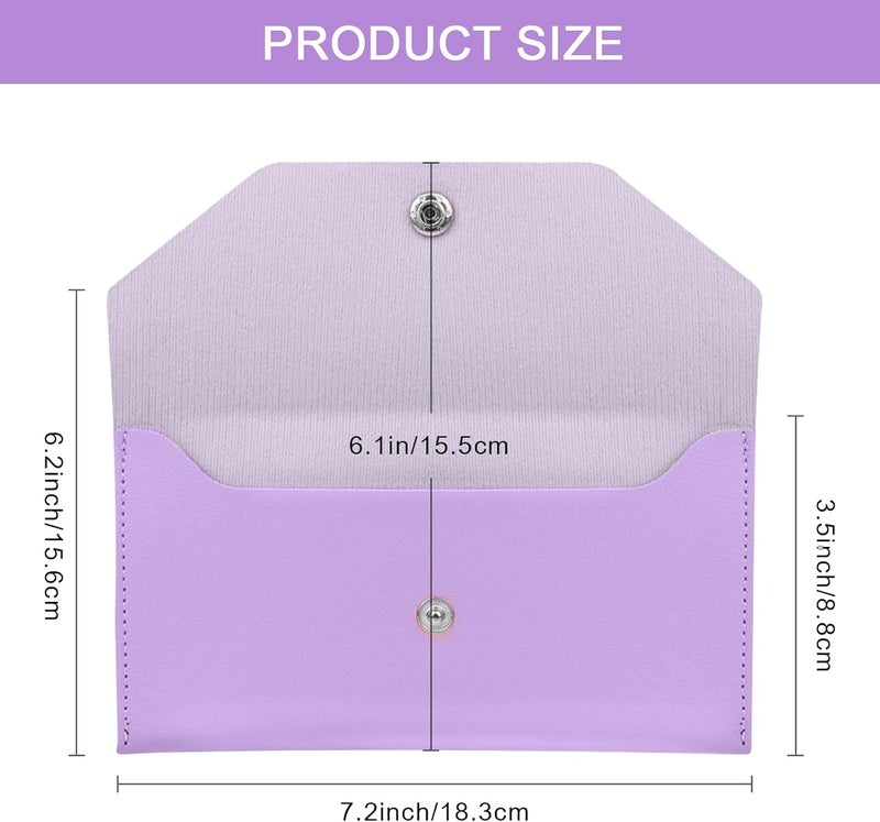 Nolcha Pu Leather Cash Envelope Wallet - Reusable Cash Stuffing Wallet for Men and Women -Purple - Image 2